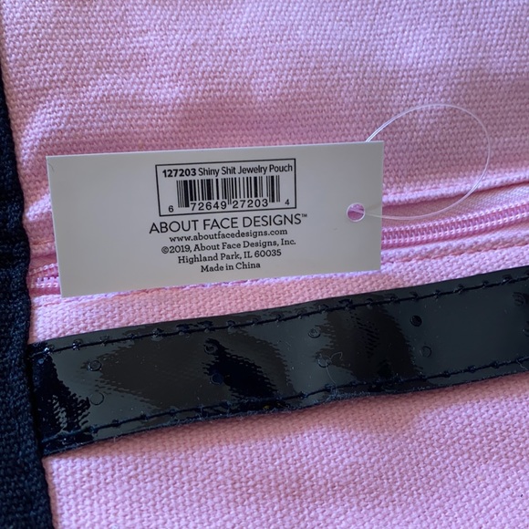 SHINY SHIT jewelry pouch makeup bag cosmetic pouch sassy funny about face design - Picture 4 of 5